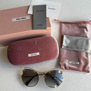 Miu Miu Gold Wire Sunglasses